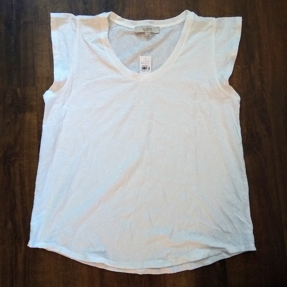 Eyelet ruffle blouse